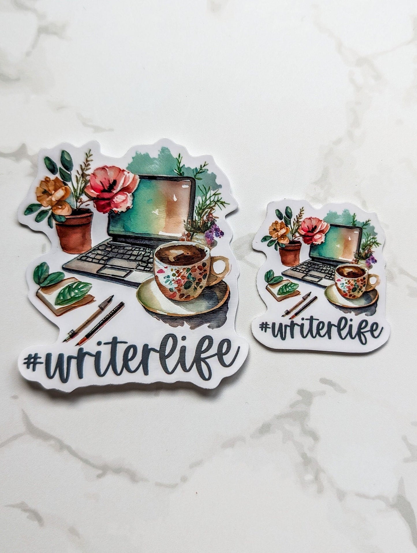 Writer Life die cut vinyl stickers