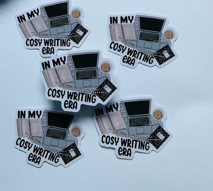 In My Cosy Writing Era die cut vinyl sticker