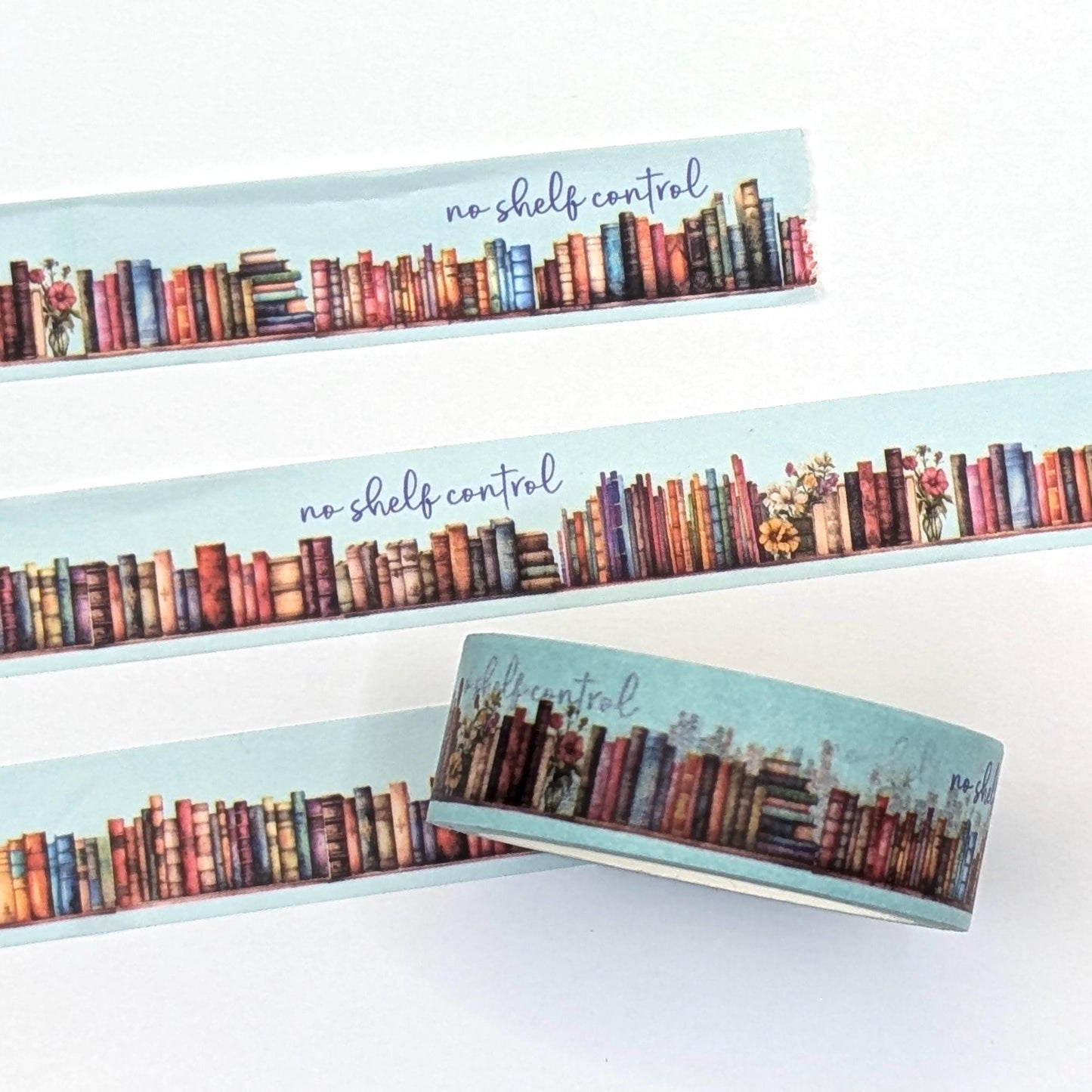 Bookshelf Washi Tape, Decorative Paper Tape, No Shelf Control