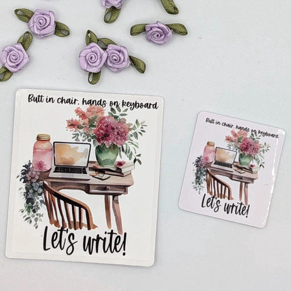 Let’s Write die cut vinyl stickers, BICHOK, Let’s Write sticker