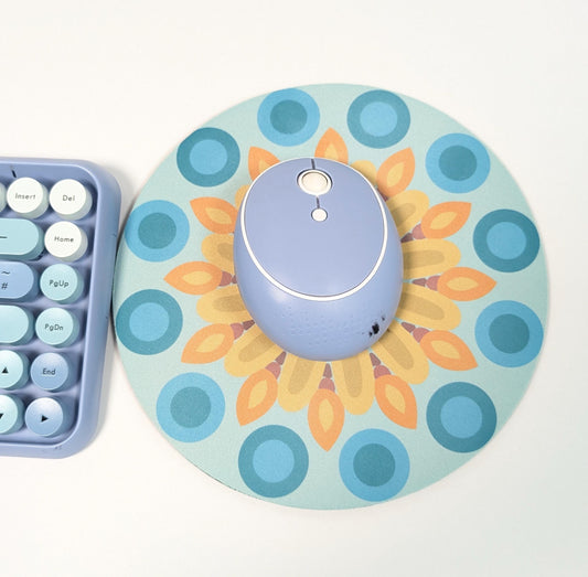 Rangoli circular mousemat, round mousepad __etsy:6471333051