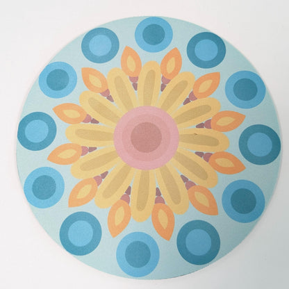 Rangoli circular mousemat, round mousepad __etsy:6471333063