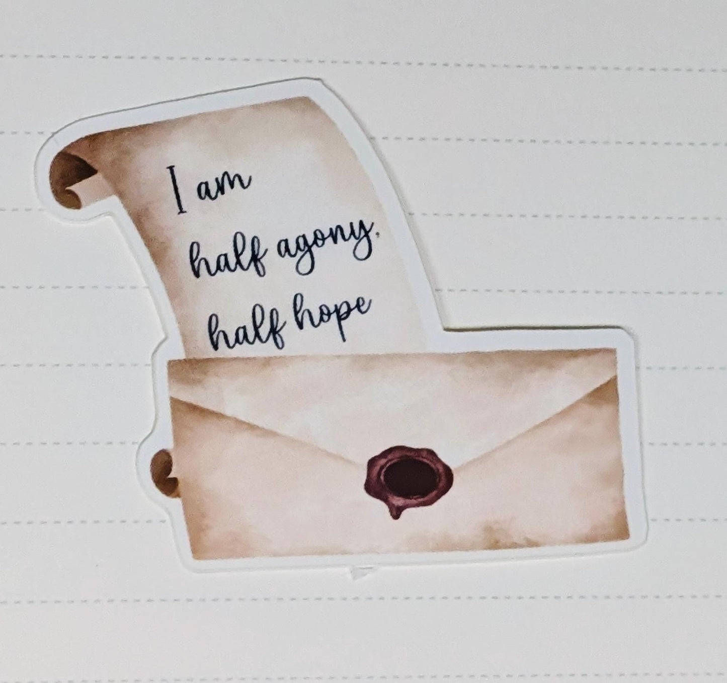 Anne "I Am Half Agony Half Hope" Die Cut Vinyl Sticker
