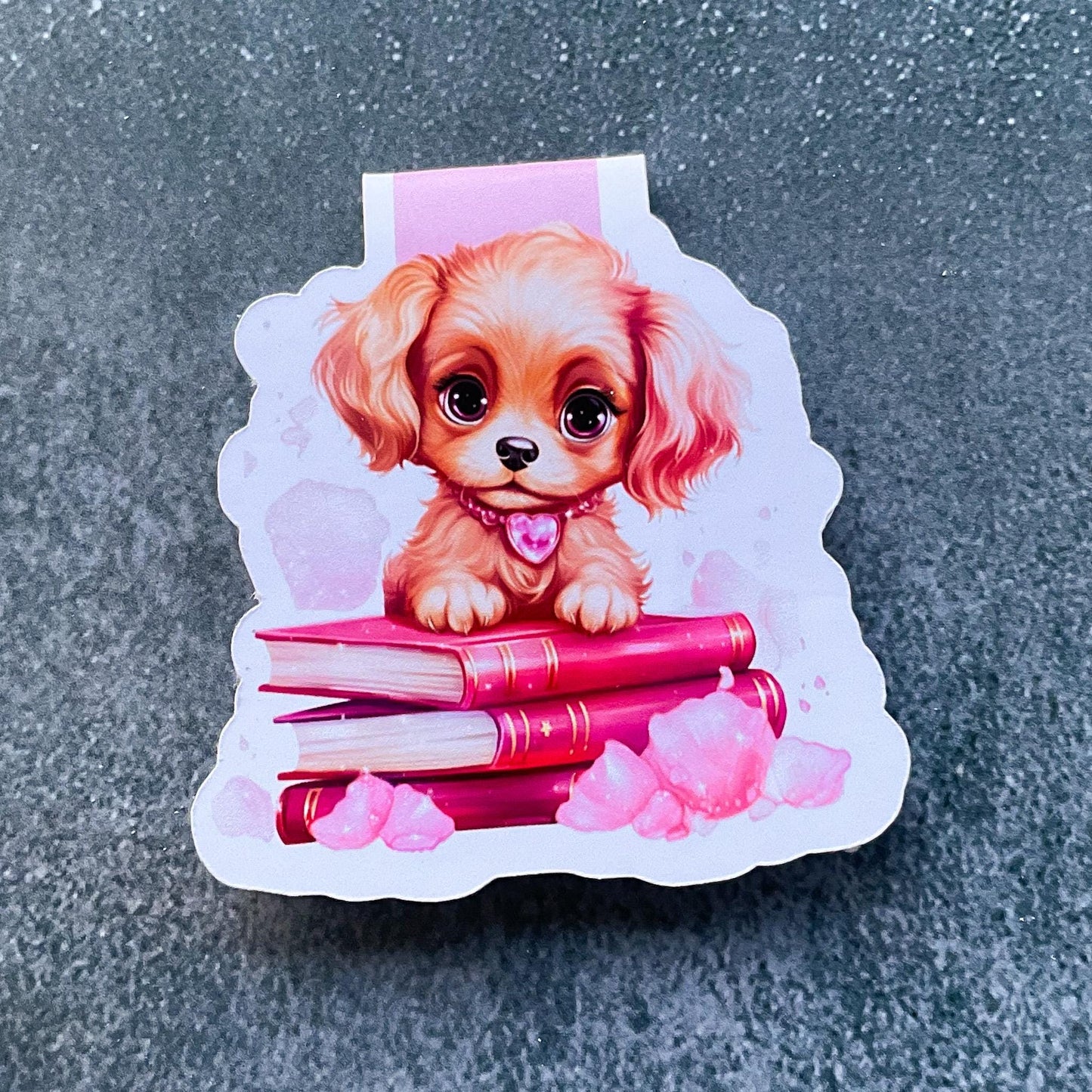Reading Puppy Magnetic Bookmark