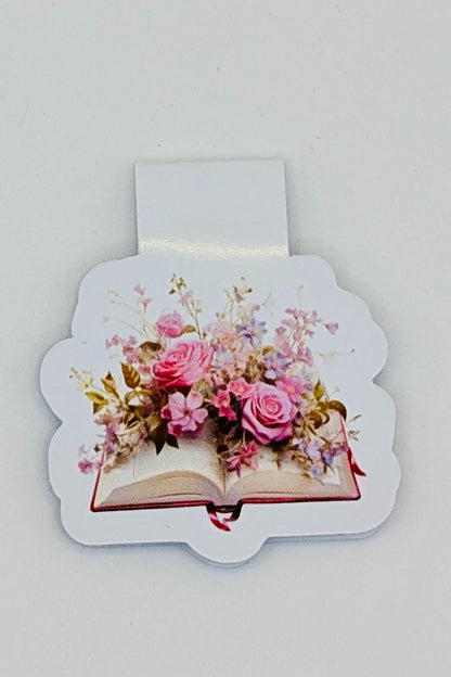 Floral Book Magnetic Bookmark