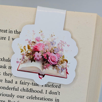 Floral Book Magnetic Bookmark
