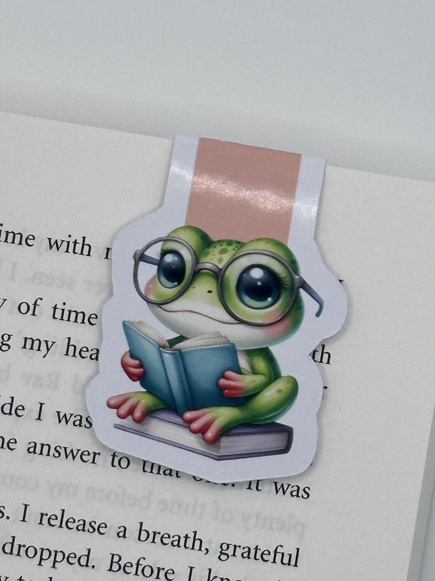 Reading Frog Magnetic Bookmark