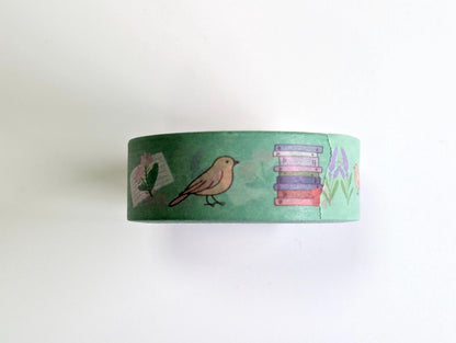 Spring Reading Washi Tape, Book Lovers Decorative Tape