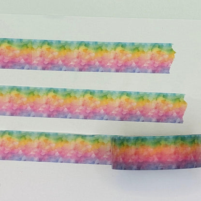 Bright Rainbow Washi Tape, Decorative Paper Tape, 15mm __etsy:7786429350