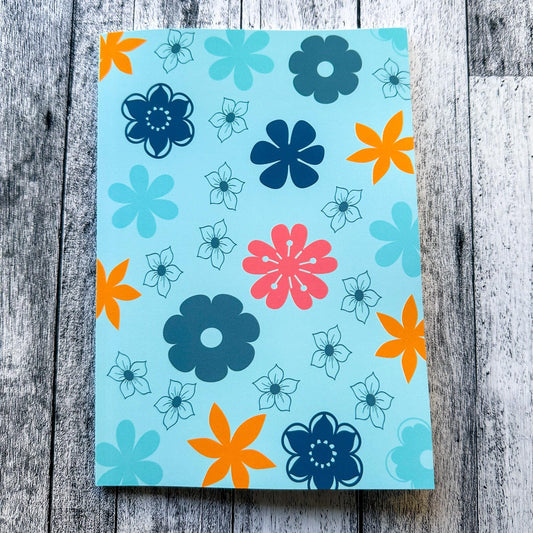 Bold Floral A5 Notebook, Dot grid notebook __etsy:7787123088