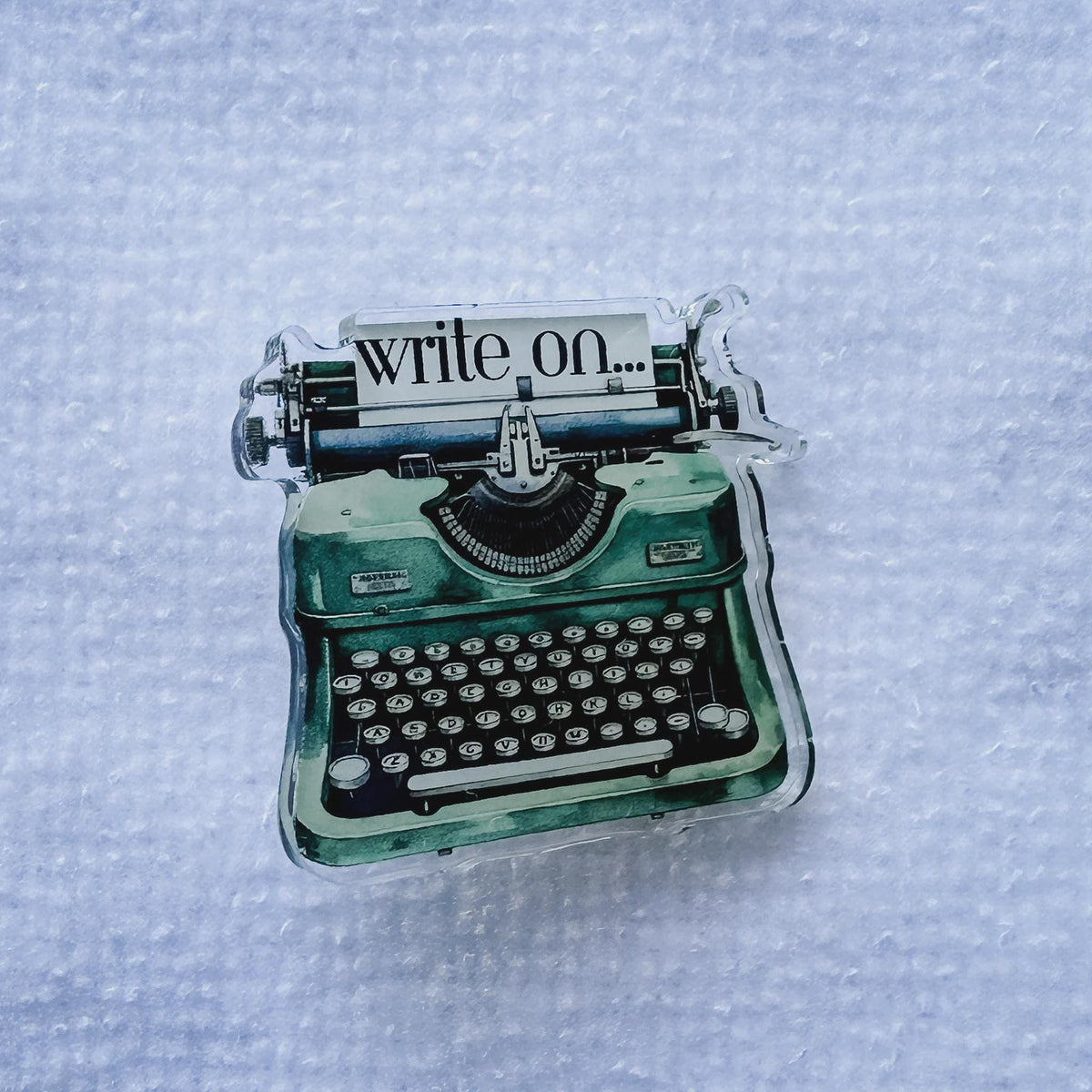 Write On Typewriter Acrylic Pin __etsy:7894094282