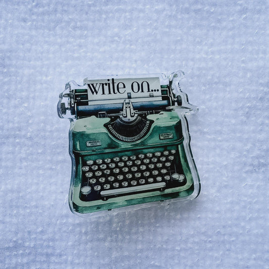 Write On Typewriter Acrylic Pin __etsy:7894094282