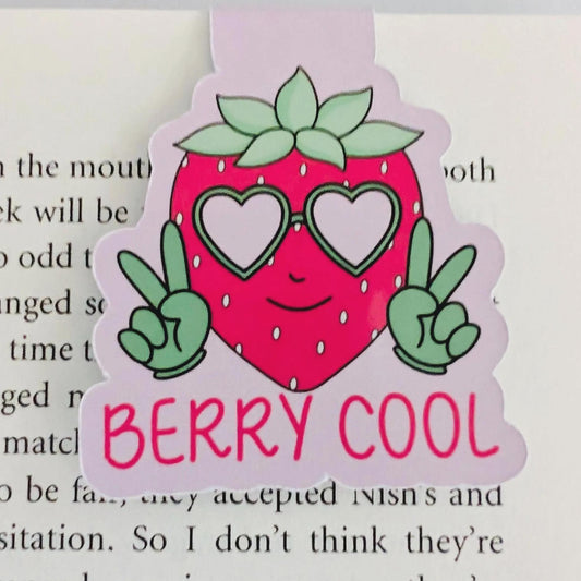 Berry Cool Magnetic Bookmark __etsy:8016326747