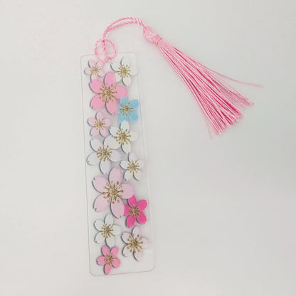 Spring Floral Acrylic Bookmark __etsy:8020050537
