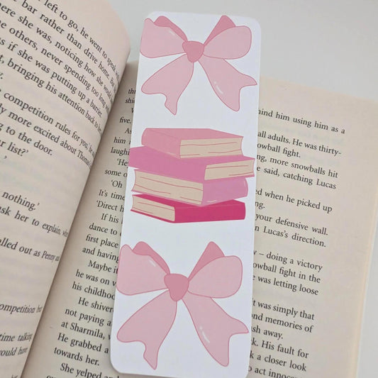 Coquette Books Pink Bookmark, page marker __etsy:8041192155